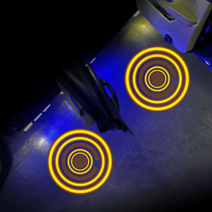 LED Infrared Induction Car Door Welcome Light Night Projection Ambient Light, Specification: Modern