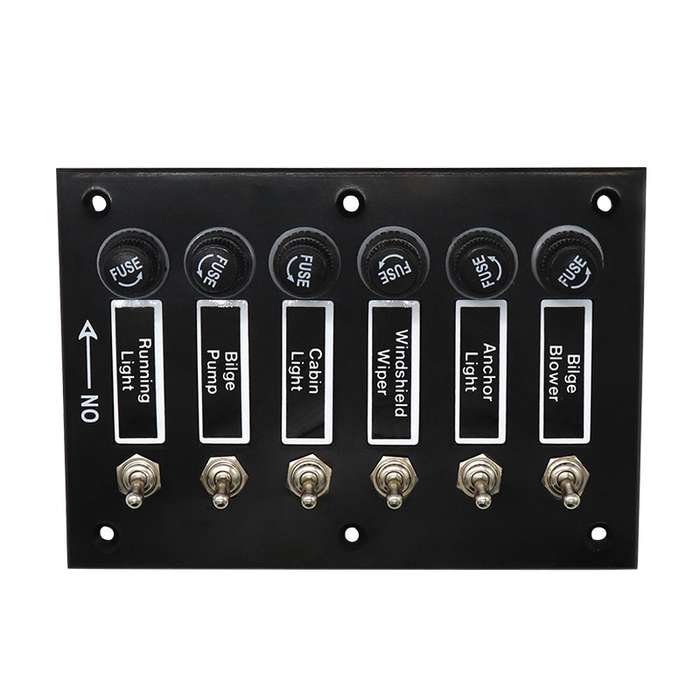 6 Groups Shake Switch AOS3045 Switch Panel Marine Retrofit Each With Independent Fuse Protection
