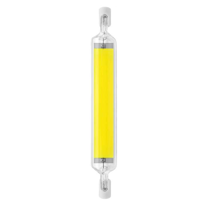 118mm 20W R7S LED COB Dimmer Glass Lamp Double-end Horizontal Plug-in Light(220v Cold White Light)