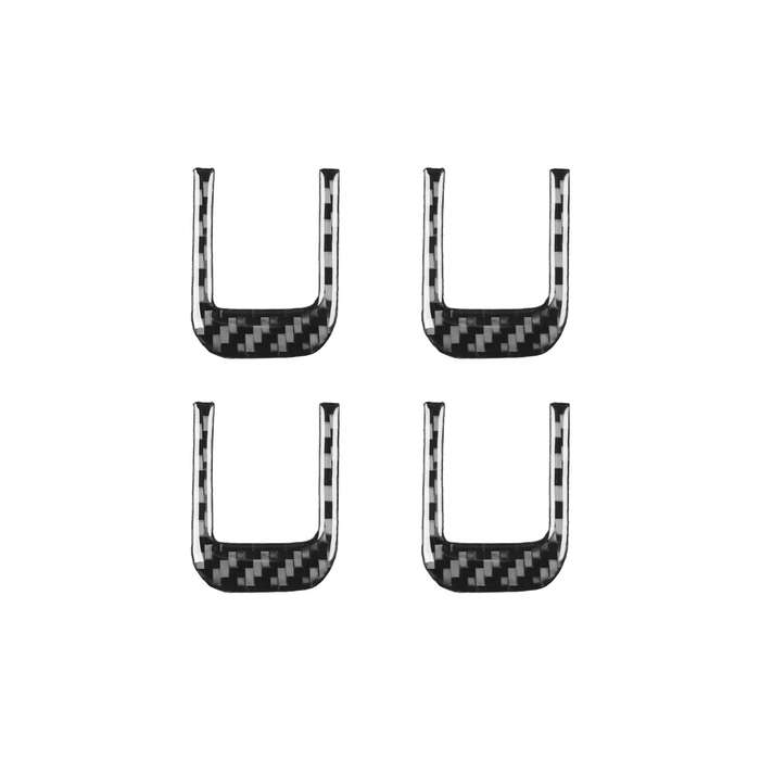 For Chevrolet Corvette C8 4pcs /Set Sun Visor Decorative Sticker(Black)