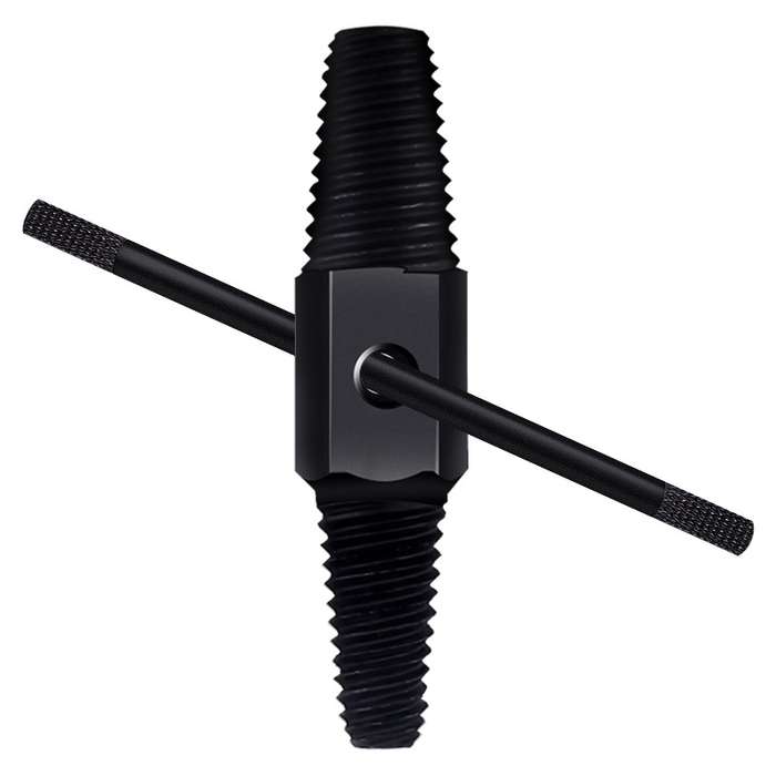 4 / 6 Points Faucet Break Screw Remover Smooth Silky Tooth Double-headed Screw Tool(Black)