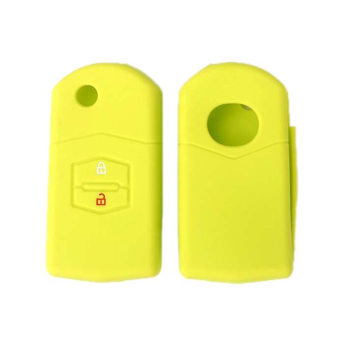 For Mazda M6/CX-5 2pcs Remote Control Folding 2 Button Silicone Case(Rose Red)