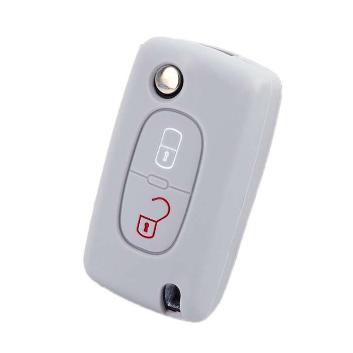 2pcs Car Key Cover for Peugeot 206/207/4008/3008 Citroen Sega/Triumph/C5(Luminous Green)