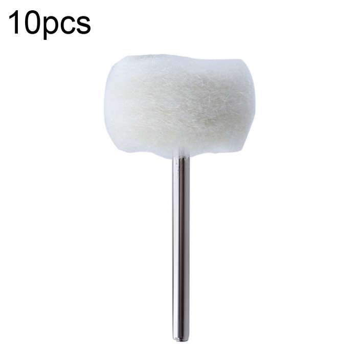 10pcs MT-3YM Cashmere Ball Polishing Wheel Metal Mirror Polishing With Rod Wool Grinding Head