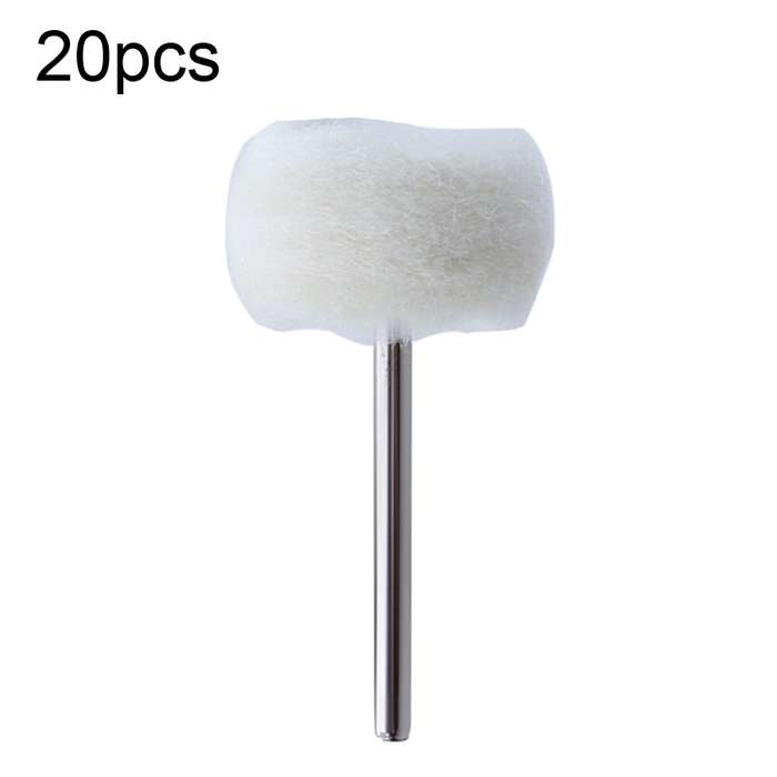 20pcs MT-3YM Cashmere Ball Polishing Wheel Metal Mirror Polishing With Rod Wool Grinding Head