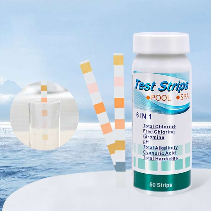 50pcs PH075 6 In 1 Residual Chlorine PH Water Quality Detector PH Test Paper, Package Random Deliver