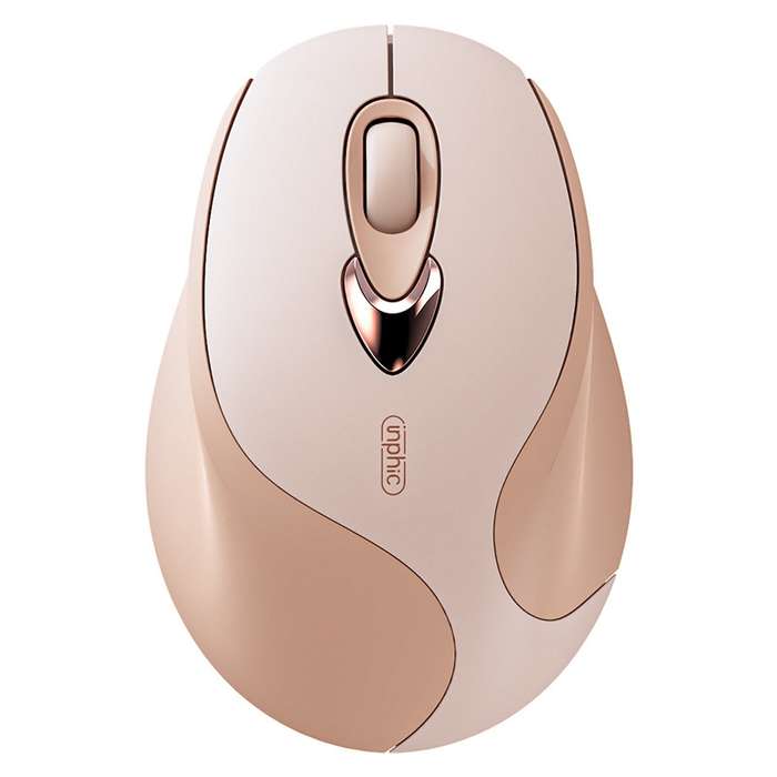 Inphic M8 Wireless Mouse Charging Quiet Office Home 2.4G USB Mouse(Milk Tea)