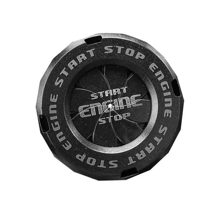 Car Motorcycle One-button Start Button Ignition Switch Rotating Protective Cover(Red)