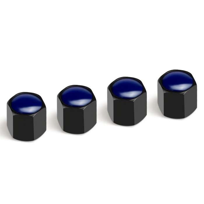 4pcs /Set Car Tire Labeling Valve Cover Motorcycle Auto Valve Core Caps(Black)