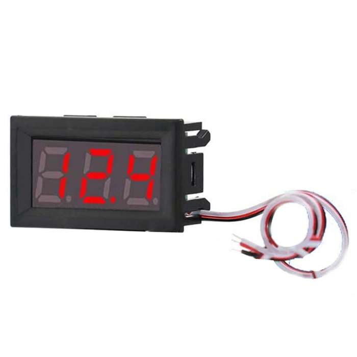 0V-30V 3 Wire DC Voltmeter Terminal 0.56 Inch LED Digital Voltmeter Accessories Reverse Connection P