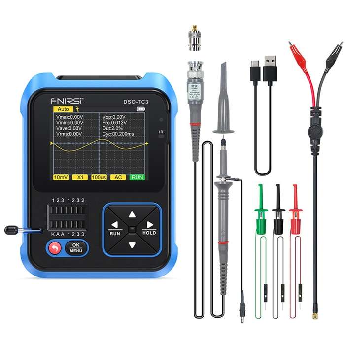 FNIRSI 3 In 1 Handheld Digital Oscilloscope LCR Transistor Tester, Specification: Upgrade