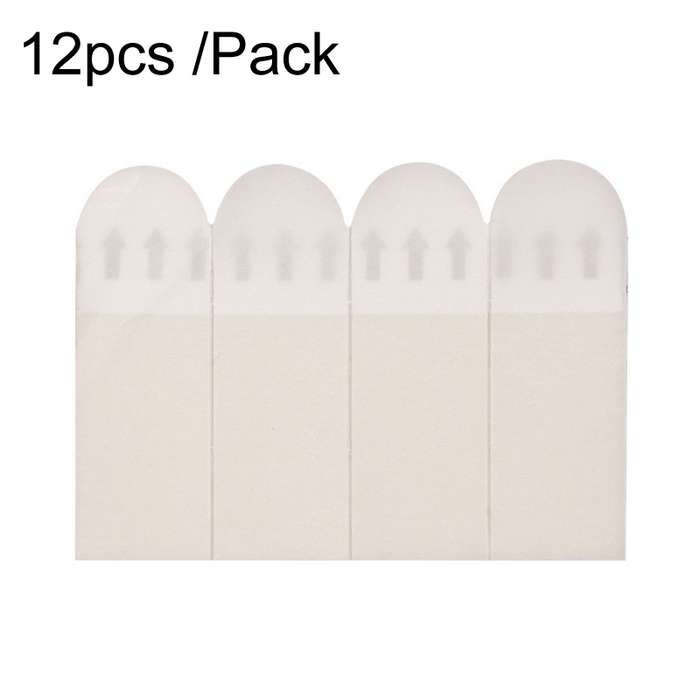 16 x 46mm 12pcs /Pack Strong Stainless Adhesive Removable Sticky Hooks Household Fixing Tearable Bac