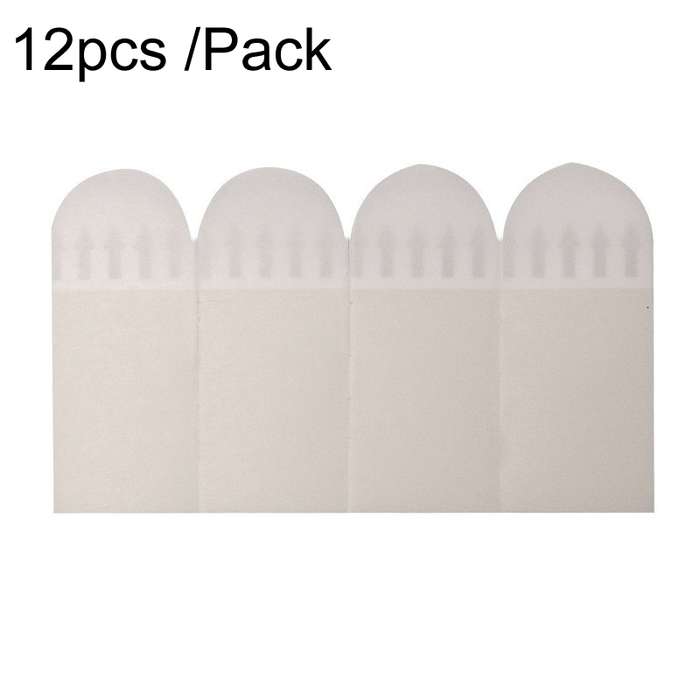 20 x 46mm 12pcs /Pack Strong Stainless Adhesive Removable Sticky Hooks Household Fixing Tearable Bac