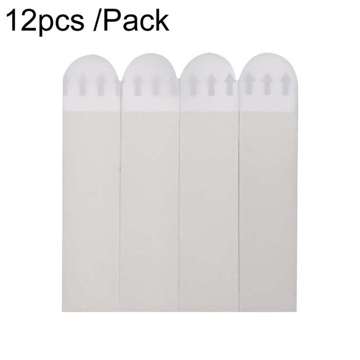 16 x 70mm 12pcs /Pack Strong Stainless Adhesive Removable Sticky Hooks Household Fixing Tearable Bac