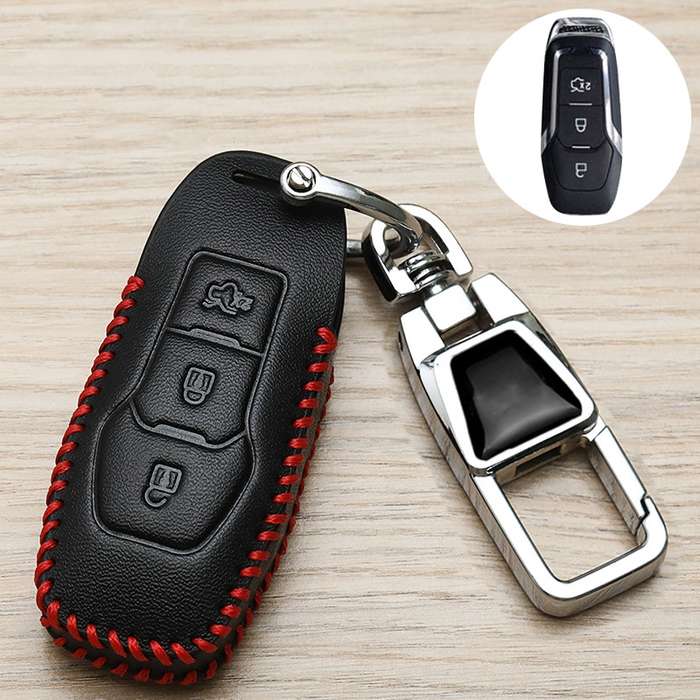 For Ford Car Key Cover Keychain Anti-lost Number Plate, Style: A