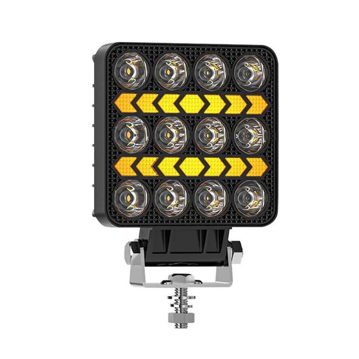 4 Inch Square Mixed Luminous Double Arrow Angel Eye Car Work Light(X4)