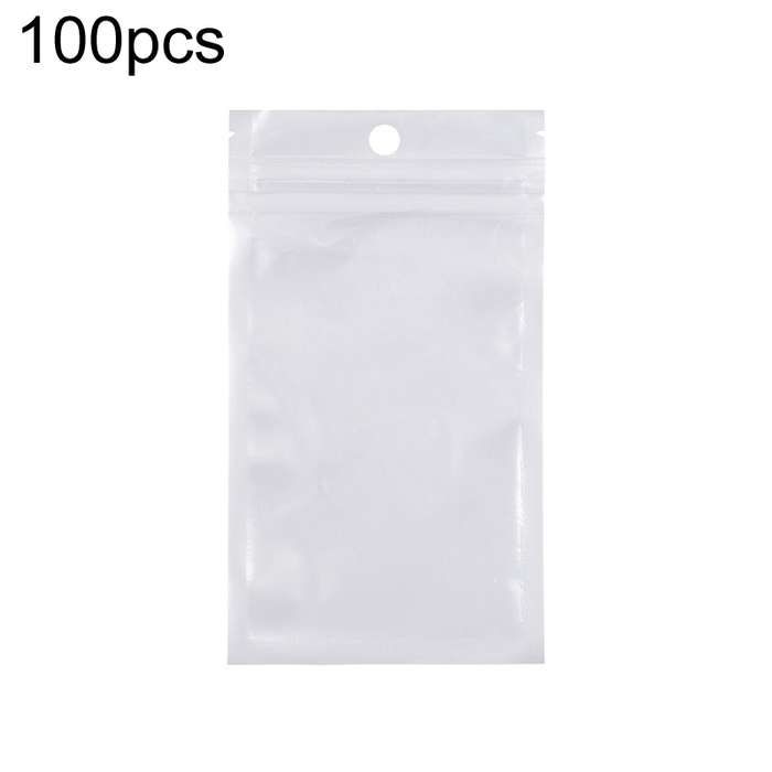 6 x 15cm 100pcs Pearlescent Film Packaging Ziplock Bag Translucent Plastic Self-Sealing Bags