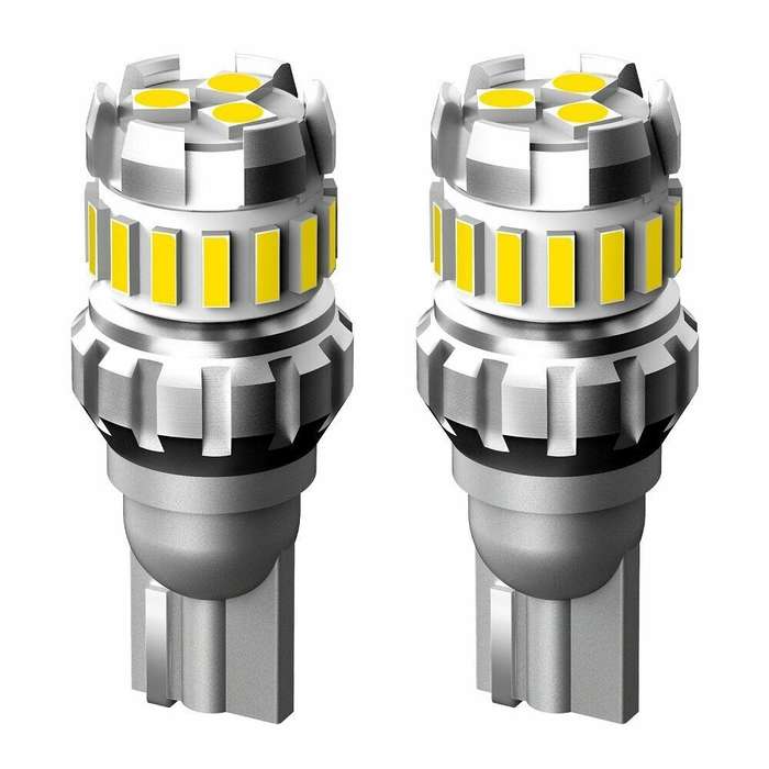 2pcs T10 3030+4014 18LED Constant Current Decoder Indicator Light Reversing Light(White)
