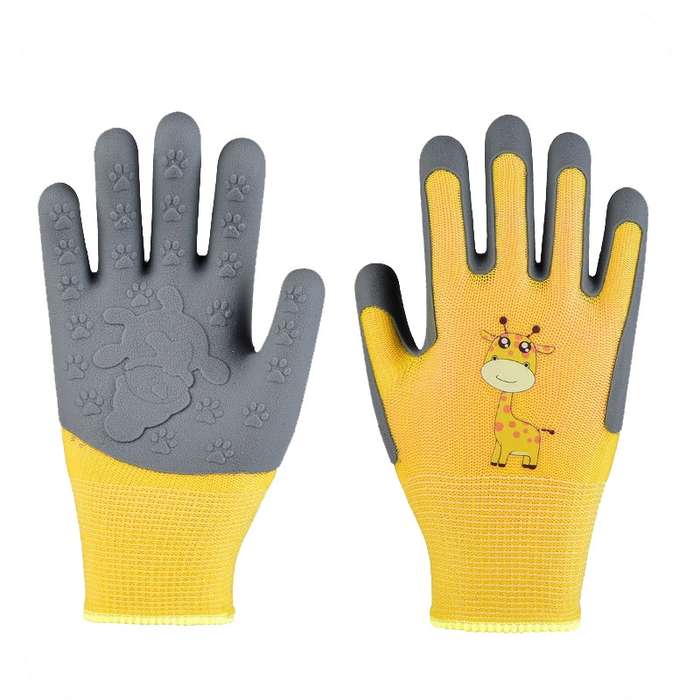 1pair TPE Children Cartoon Gloves Hamster Parrot Anti-scratch Bite Student Gardening Protective
