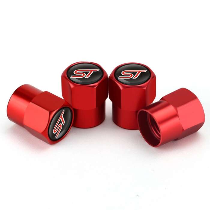 4pcs /Set Car Valve Cap Motorcycle Tire Decoration, Color: Red