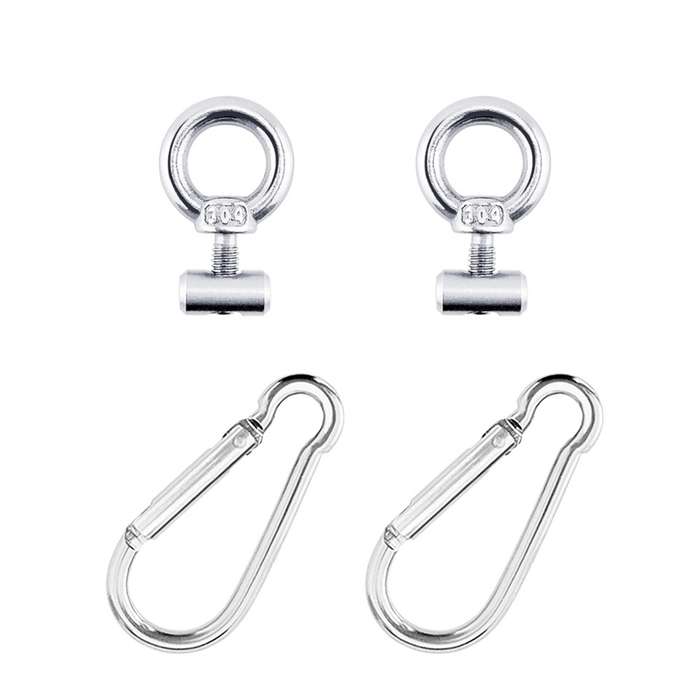 RV Sunshade 304 Stainless Steel Slide Rail Ring, Specifications: 2pcs M4 Ring + Cylinder + Silver Cl