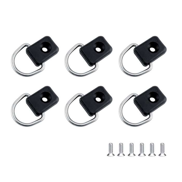 6pcs Fishing Kayak Backrest Elastic Rope Square D-ring Buckle