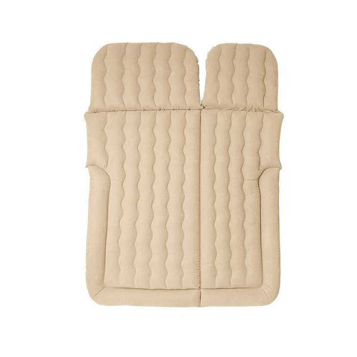 Inflatable Mattress For Car Travel SUV Rear Seat/Trunk, Color: Beige