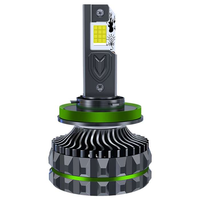 Pair 150W Four Copper Tube 24 LED Spotlight Car Headlight, Bulb: H11