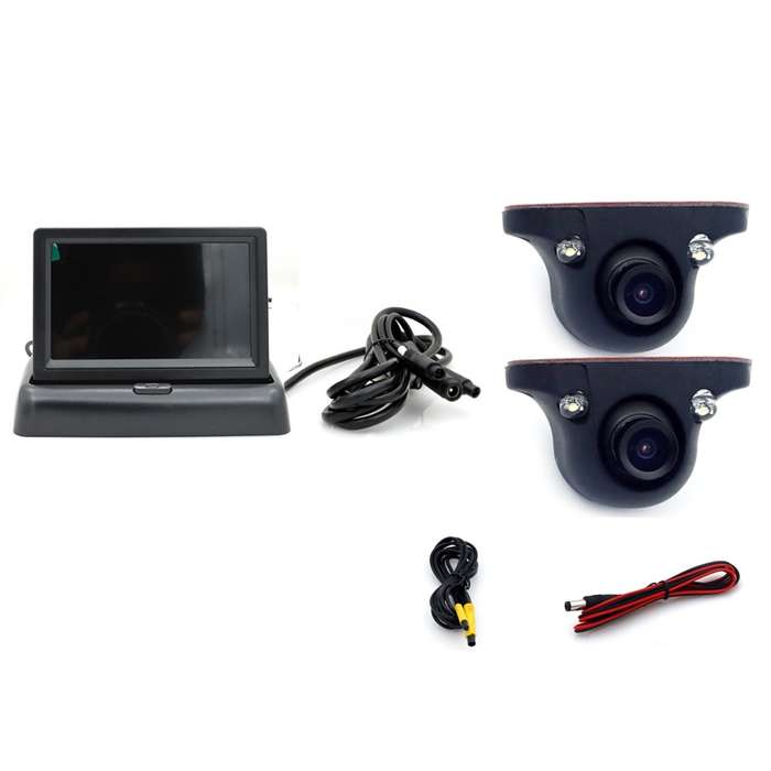 5 Inch Carplay Portable Surveillance Video Car Display, Specification: Folding Screen + Two-way Came