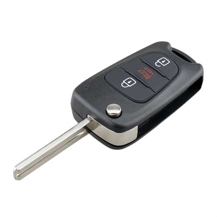For Hyundai / Kia 3-Button Folding Car Key Shell(Horn Key)