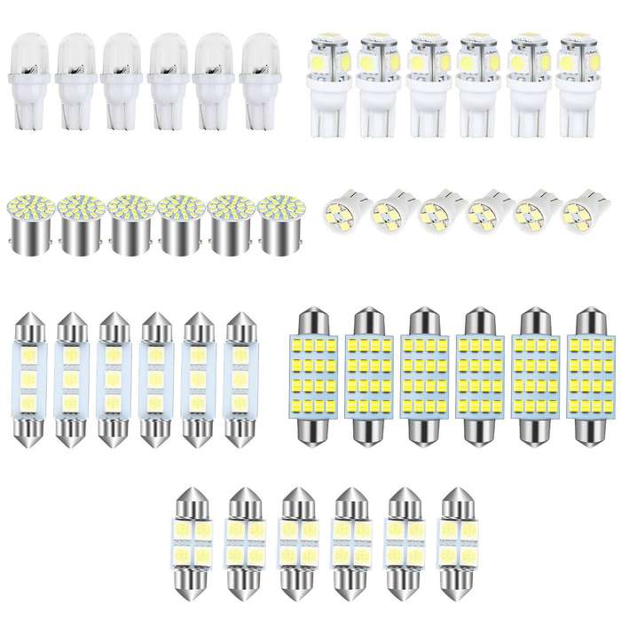 42pcs/Set Car Interior Reading LED Light Combination Set