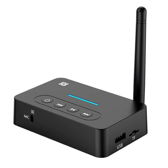 D9 2-in-1 Old-fashioned Audio Car Bluetooth Receiver Transmitter NFC Music Bluetooth Adapter