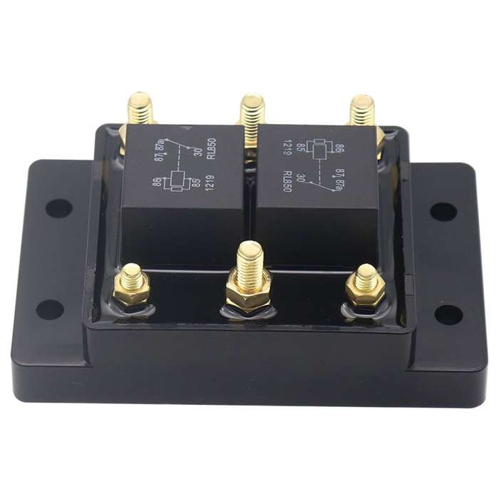 12V80A Automotive Relay Module Waterproof Fuse Box(Black)