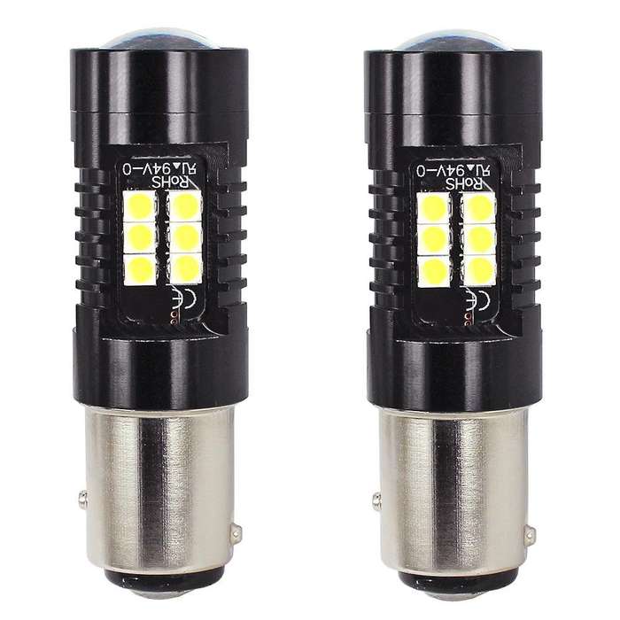 1pair Automotive High-power LED White Light Fog Lamp(1157 BAY15D)