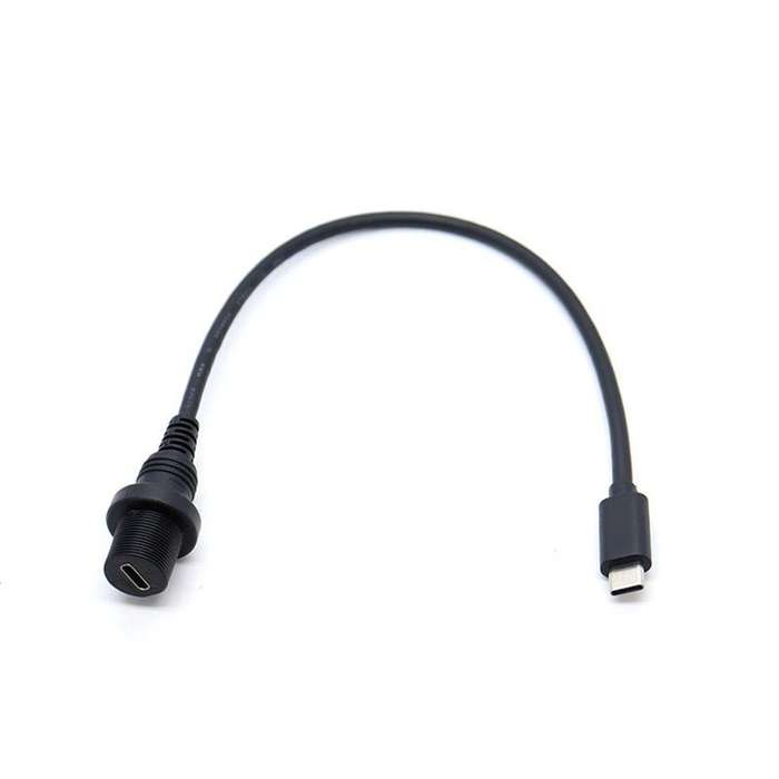 Type-C 2.0 0.3m Male To Female Extension Cable Car Waterproof Wire