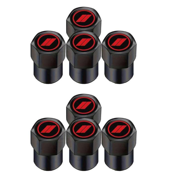 2 Sets Car Modification Aluminum Tire Valve Caps, Style: Red Logo