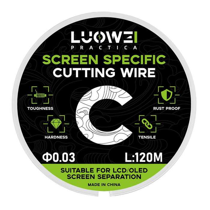 LUOWEI 120M Cell Phone LCD Screen Separation Line High Hardness Cutting Diamond Wire, Spec: C 0.03mm