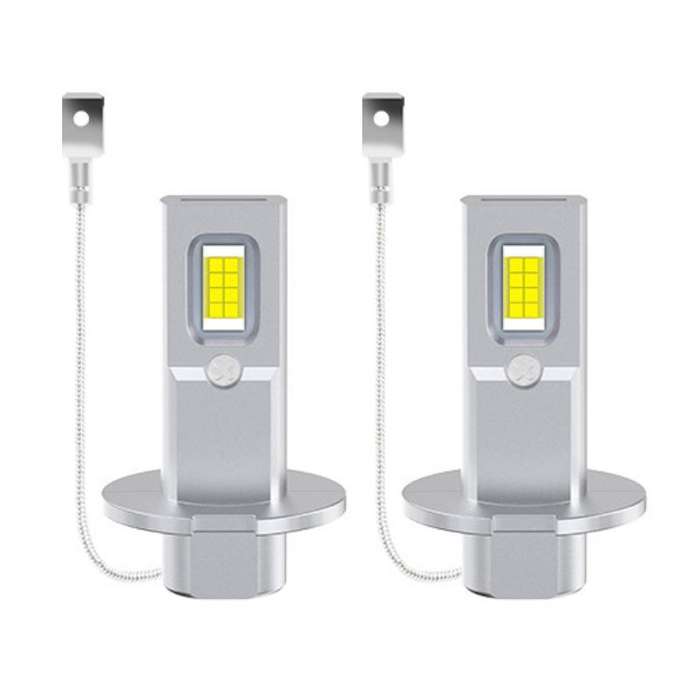 2pcs Mini 1:1 Direct Plug Car LED Headlight Bulb, Specifications: H3(White Light)