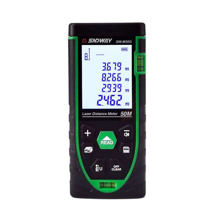 SNDWAY SW-M50G 50M Indoor Outdoor General Purpose Green Laser Range Finder