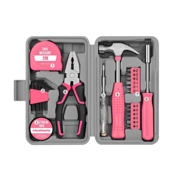 Multifunctional Home Hardware Tools Repair Hand Toolbox Combination Set, Style: 24pcs /Set Pliers Up