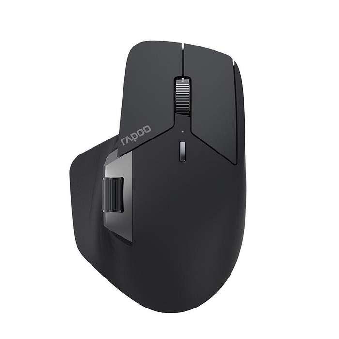 Rapoo Wireless Triple Mode Mice Ergonomic Desktop Laptop Business Office Mouse, Color: MT760mini Bla