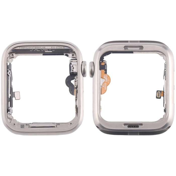For Apple Watch Series 5 44mm LTE Stainless Steel Middle Frame Bezel Plate with Crown Spin Axis Flex