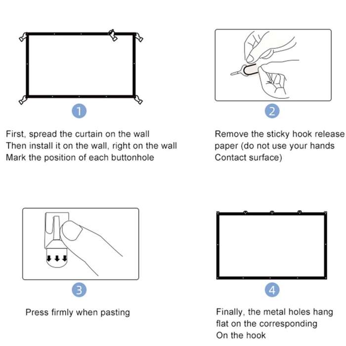 Folding Milk Silk Polyester Projector Film Curtain, Size:60 inch (16:9) Projection Area: 133 x 75cm