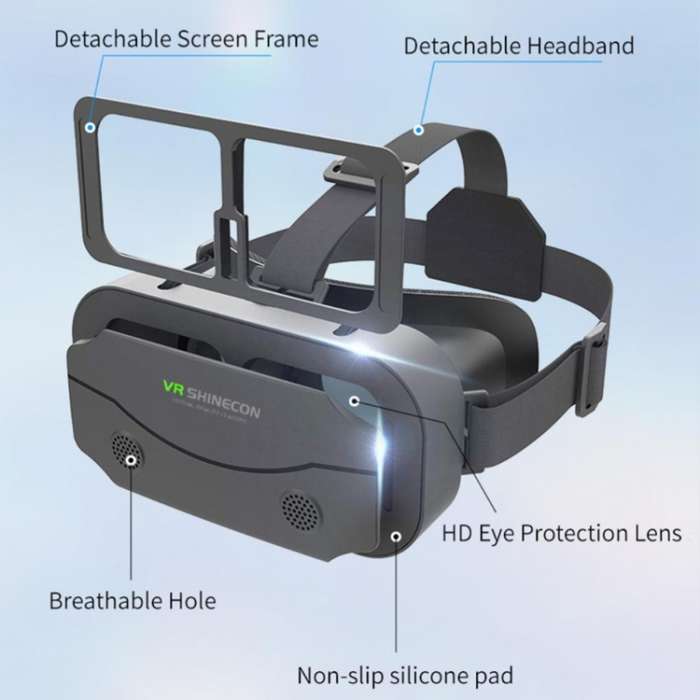 VRSHINECON G13 Virtual Reality VR Glasses Mobile Phone Movie Game 3D Digital Glasses(Black)