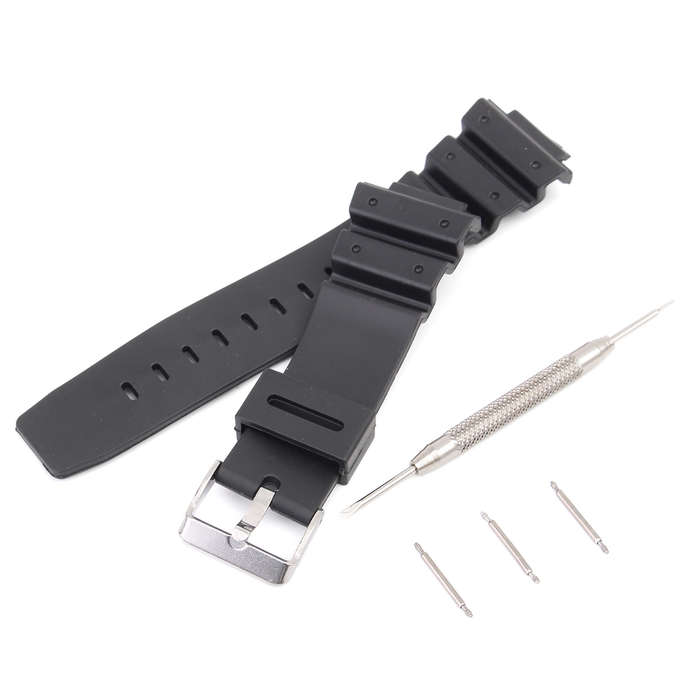 16mm Silicone Black Strap Watch Band for Casio G-Shock (NO.: NO.2)