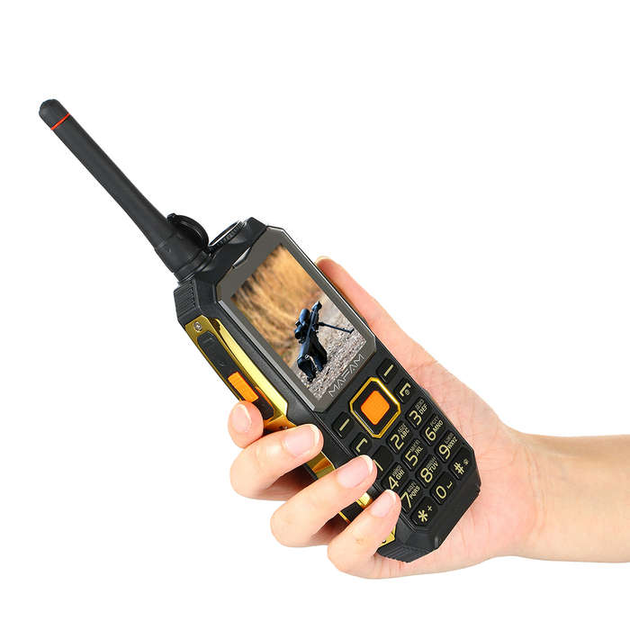 Rugged phone Walkie Talkie Handheld SOS Dual SIM Card FM Power Bank Mobile Phone
