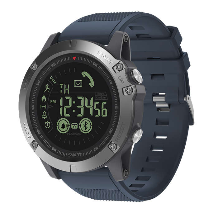 Zeblaze VIBE 3 Flagship Rugged All-day Activity Record Sport 33 Month Long Standby ... (COLOR: BLUE)