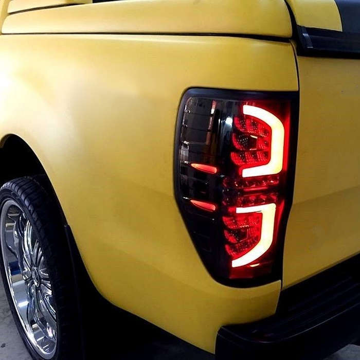 Smoked LED Rear Tail Lights Lamp for Ford Ranger PX T6 MK2 XL XLT XLS Wildtrak AT