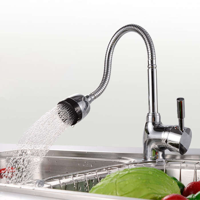 Kitchen 360° Swivel Spout Single Handle Sink Faucet Pull Down Spray Mixer Tap