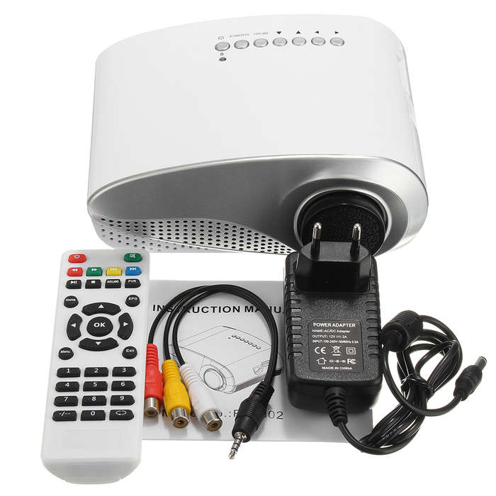 3D 1080P Portable LCD LED Mini Projector 600 Lumens 480x320 USB VGA TV AV Office Home Theater